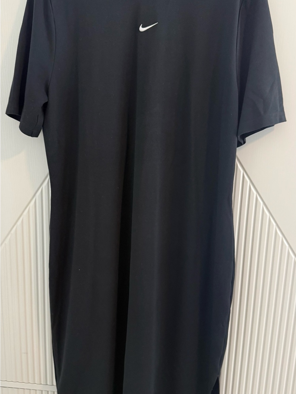 Nike Black Short Sleeve Performance Tee with White Swoosh